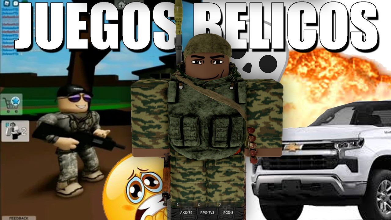 PROBÉ LOS JUEGOS BÉLICOS MAS RAROS DE ROBLOX 🪖... (me hice alucin 😔)