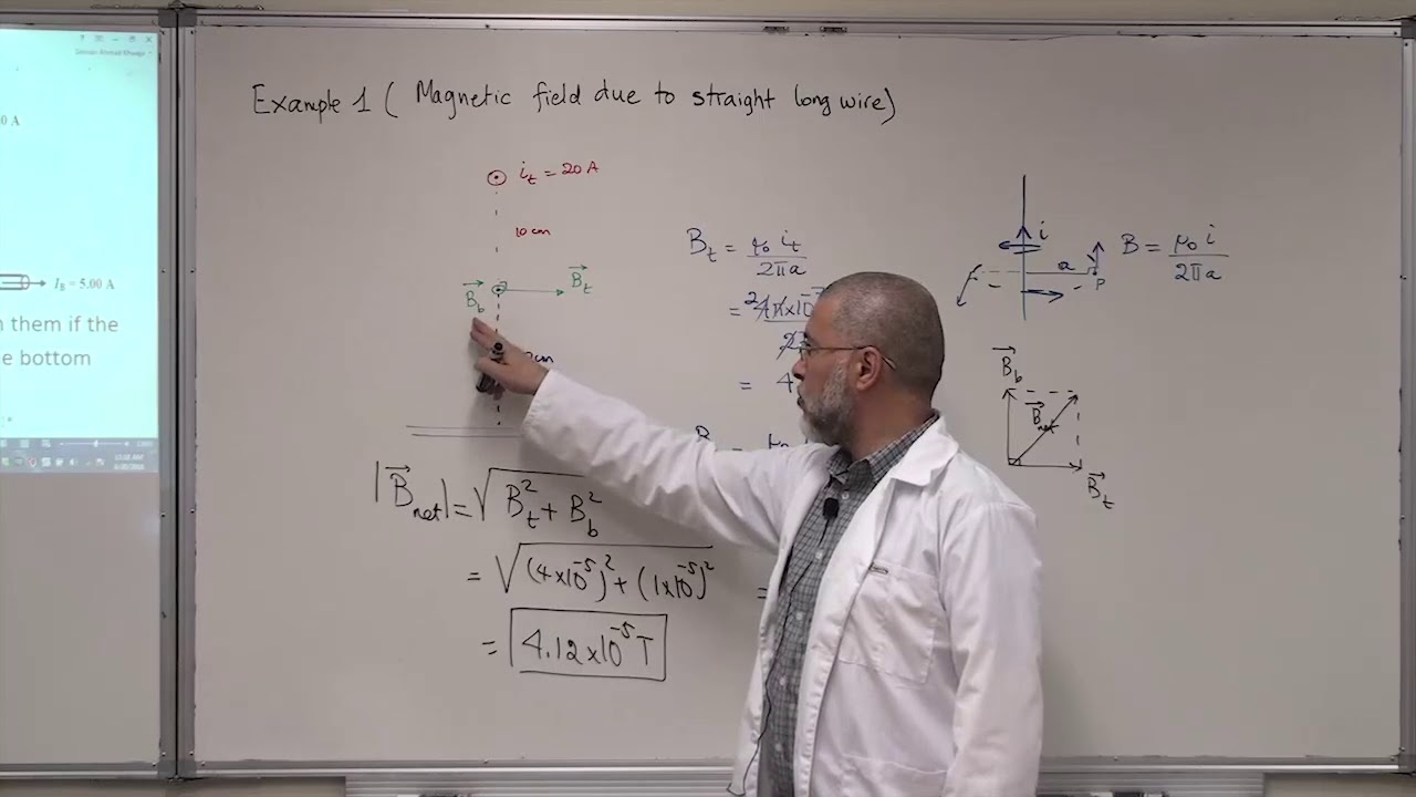 002  Magnetic Field Due to a Straight Wire Examples