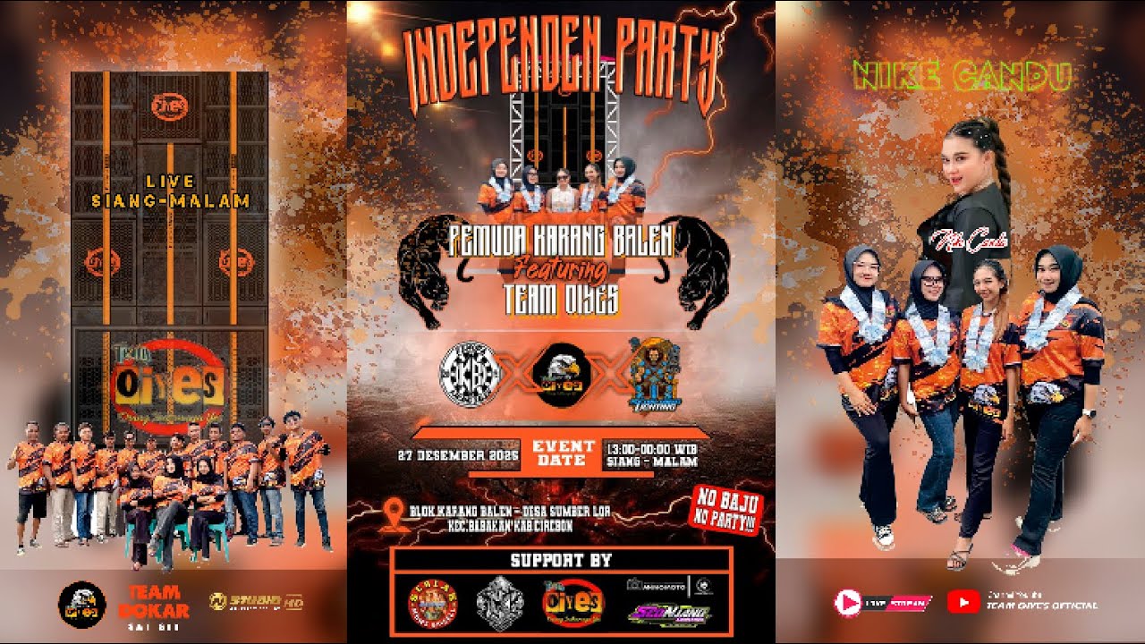 LIVE MUSIC TEAM OIYES || INDEPENDEN PARTY PEMUDA KARANG BALEN || DESA SUMBER LOR 27 DESEMBER 2025