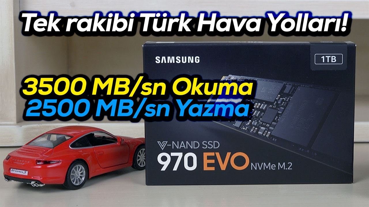 Samsung 970 EVO NVME SSD inceleme | 3500 MB/sn okuma 2500 MB/sn yazma hızı