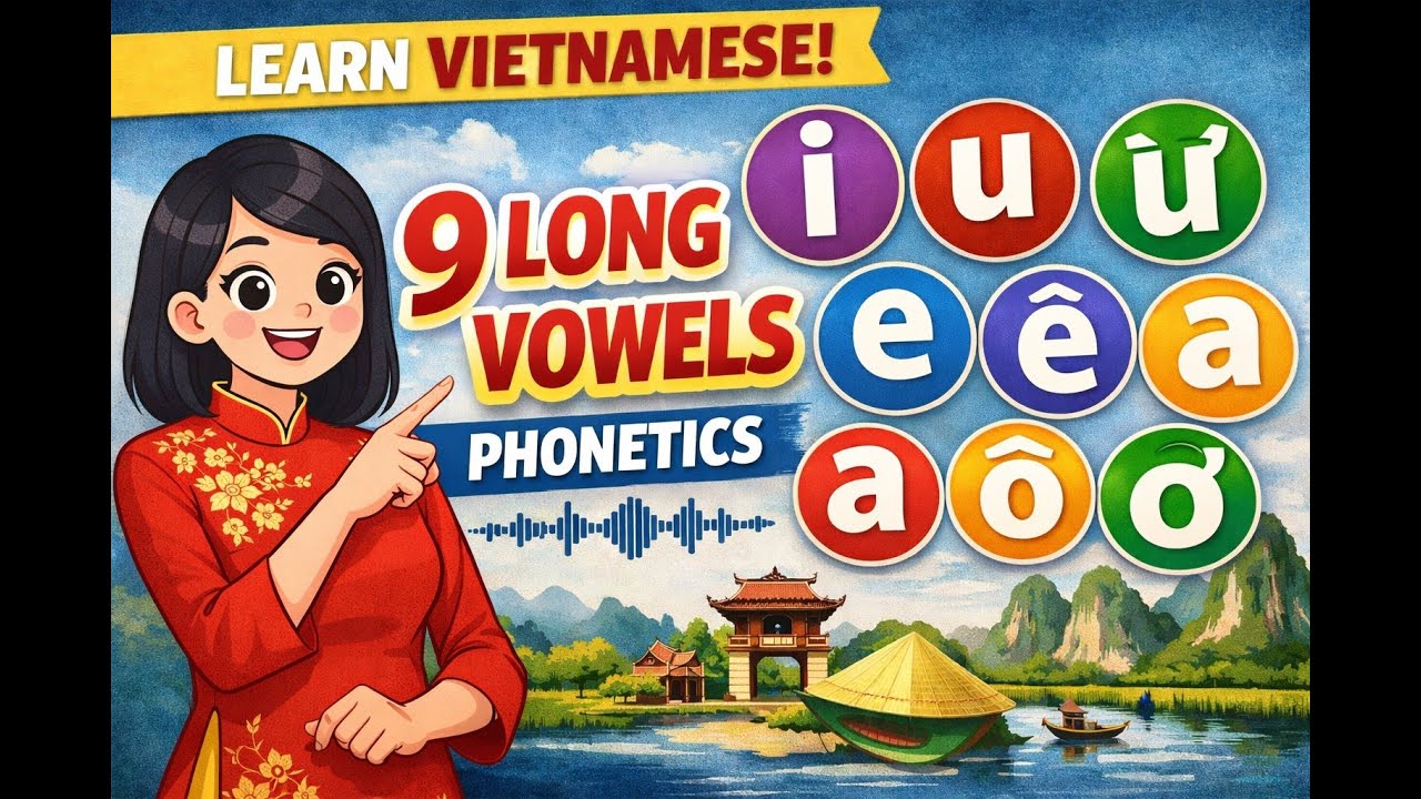 VIETNAMESE PHONETICS LESSON 1: Long Vowels in Vietnamese | Pronunciation for Beginners