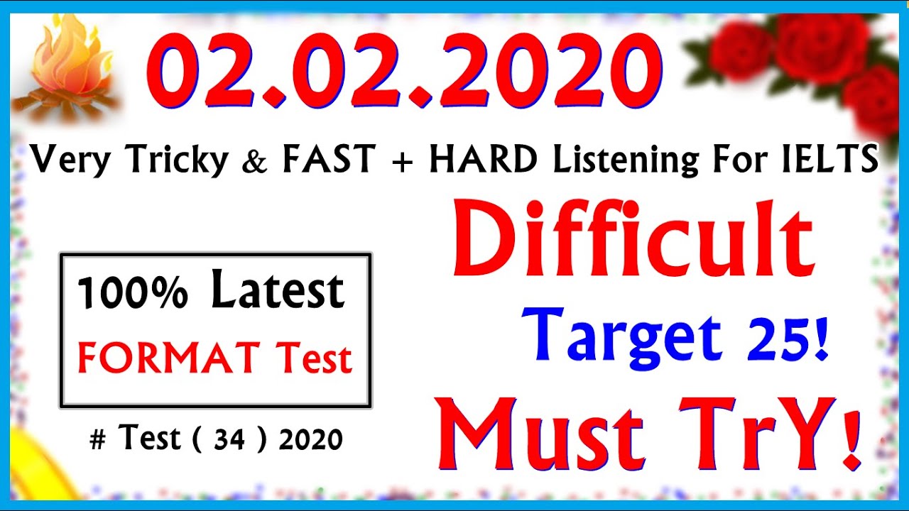 IELTS LISTENING PRACTICE TEST 2020 WITH ANSWERS | 02.02.2020