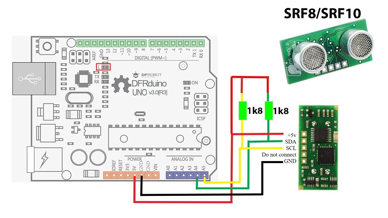 SRF-10 Ultrasonic sensor with Arduino - DFRobot