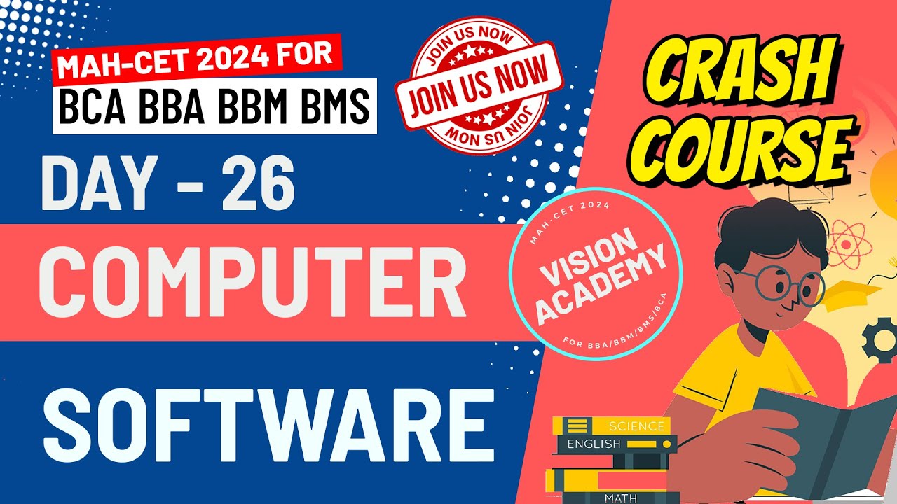 Computer Softwares | Day 26 | MAH CET 2024 for BCA BBA BMS BBM 🚀 FREE Crash Course