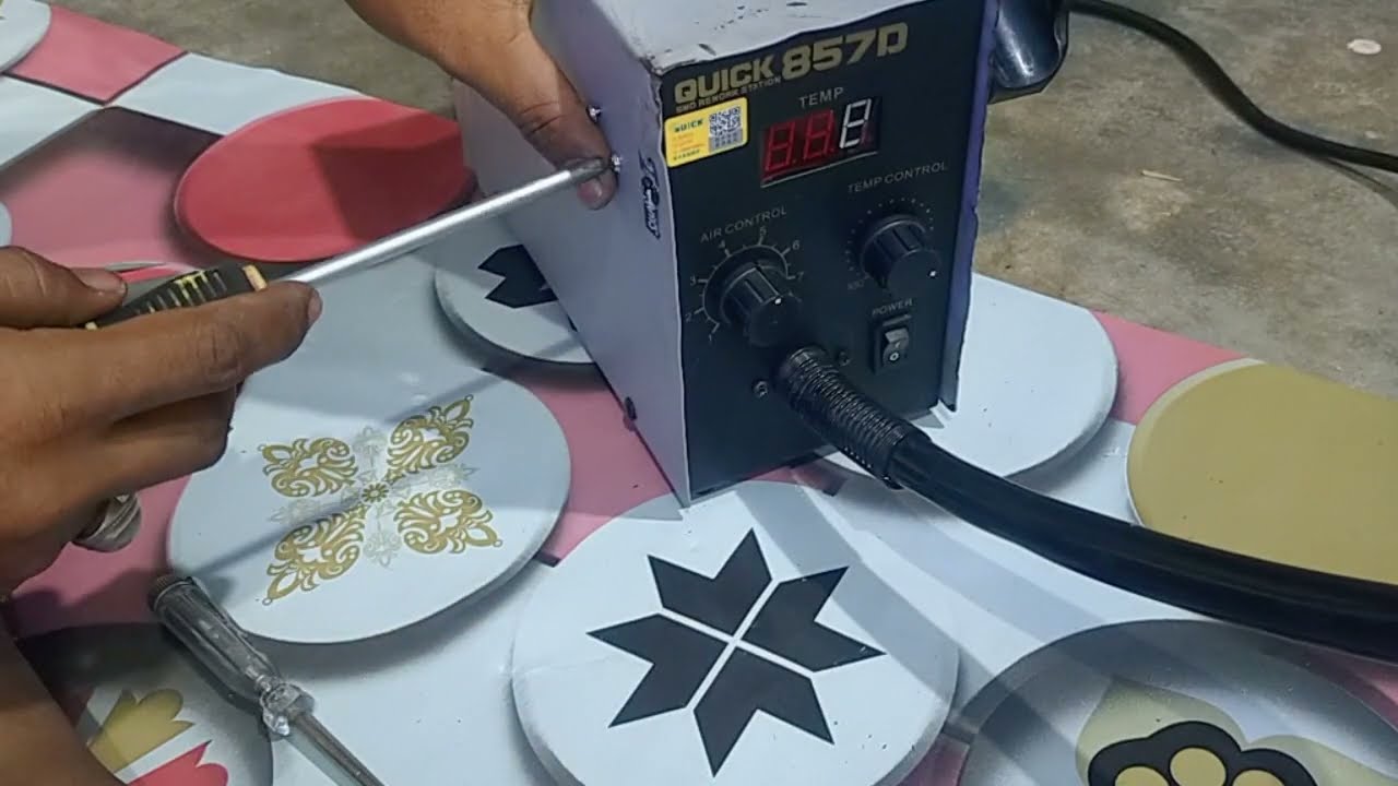 perbaiki blower Quick 857D tidak panas cuma keluar angin