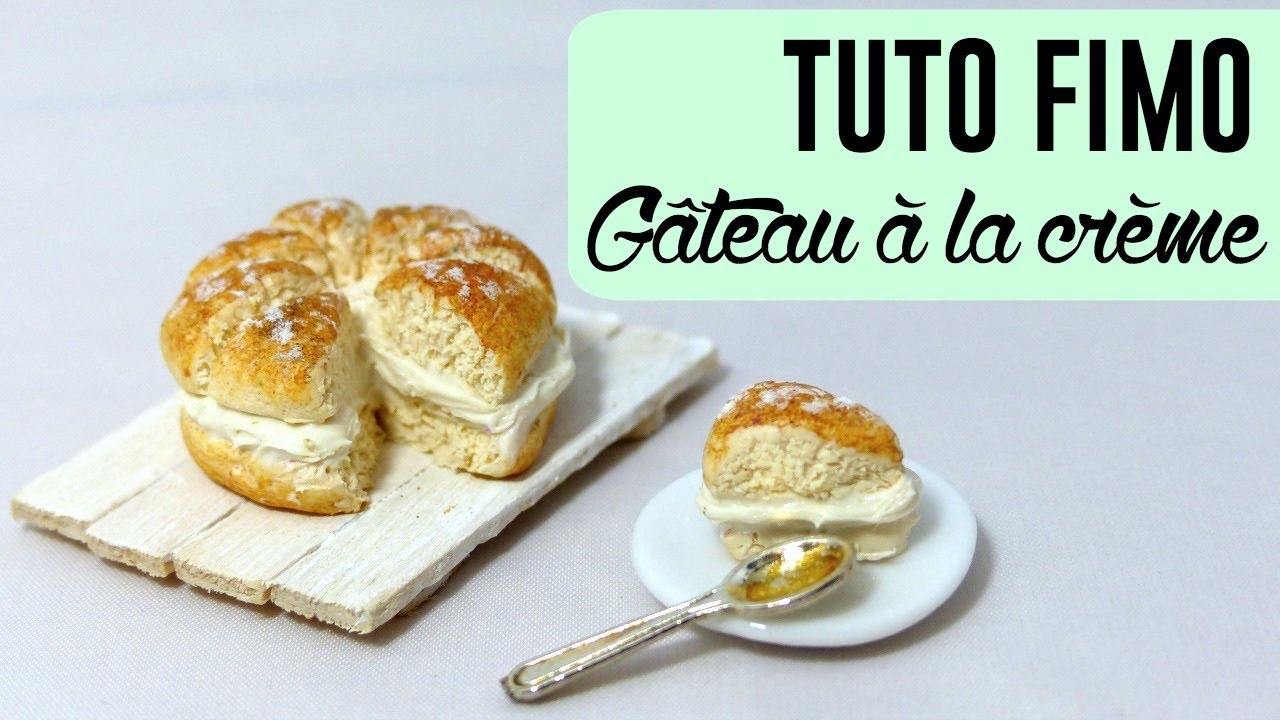• [TUTO FIMO] Le gâteau à la crème •
