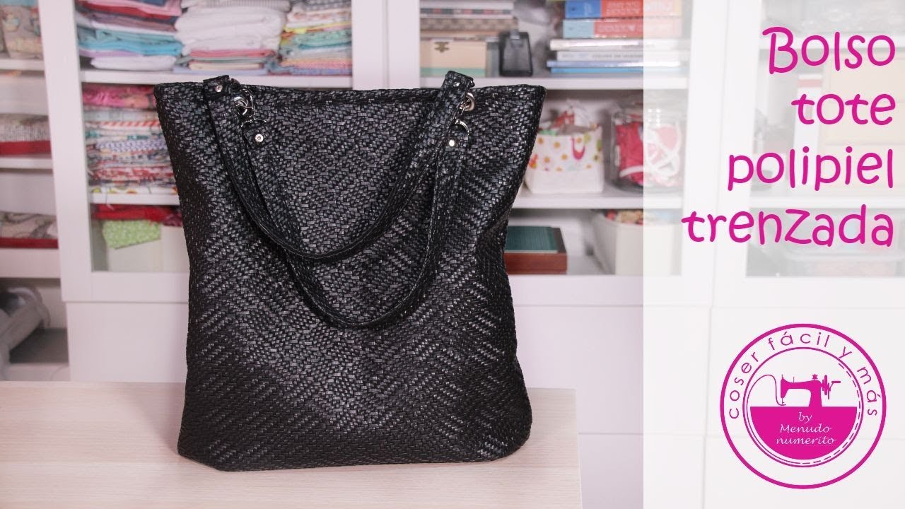 Bolso tote de polipiel trenzada (con patrón)