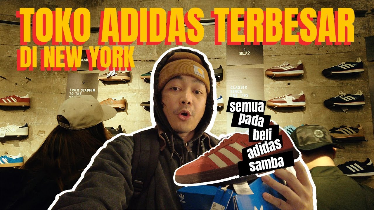 BINGUNG MILIH SEPATU DI TOKO ADIDAS TERBESAR DI NEW YORK, BANYAK BANGET!!
