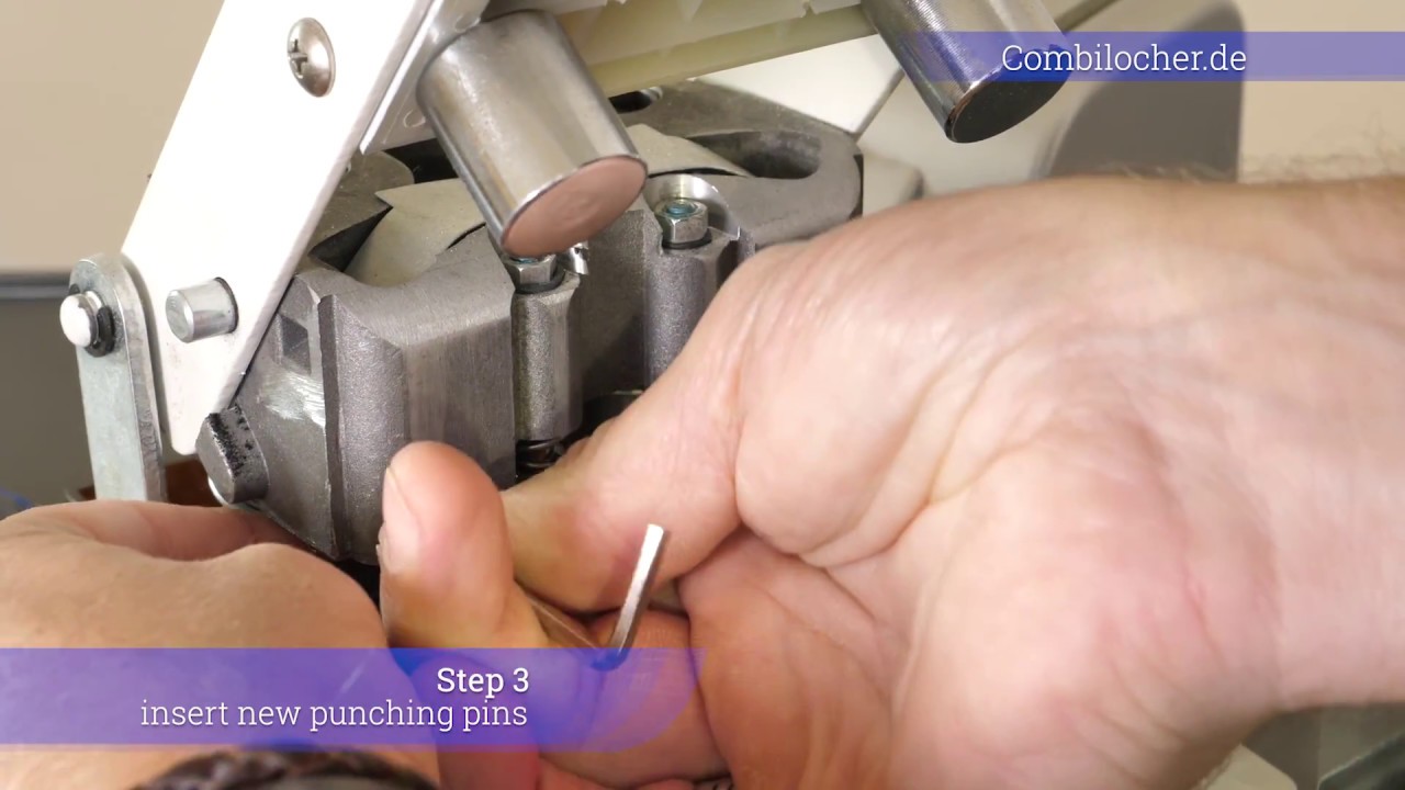Combilocher Tutorial DUO-N20 DUO-N35 Lochpfeifen / replacing punching pins
