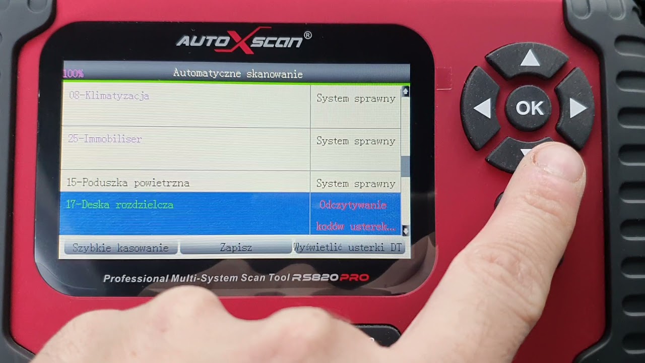 AutoXScan RS820 Pro TEST - VW Golf 4 1.9TDi