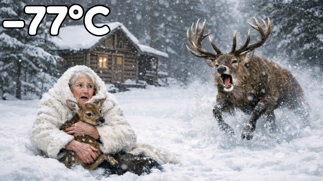 A 91-year-old woman rescued a brown deer from the -77°C cold in Yakutia, and the ending...