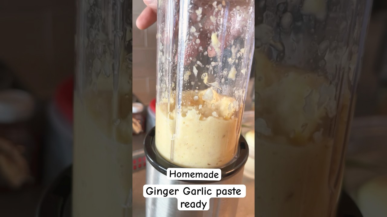 Easy Homemade ginger garlic paste #tasty #instagram #youtubeshorts #cooking #tips #video #5minute