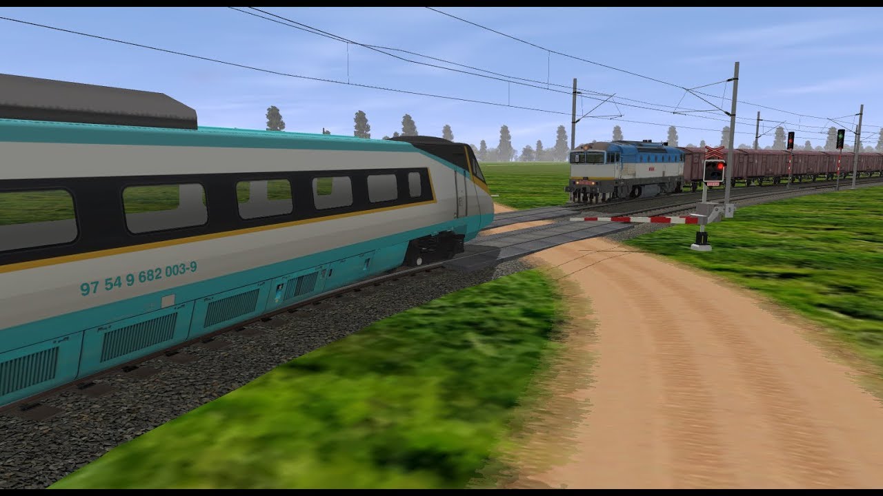 Trainz Railfanning Pt 174: Czech Level Crossing (přejezd)