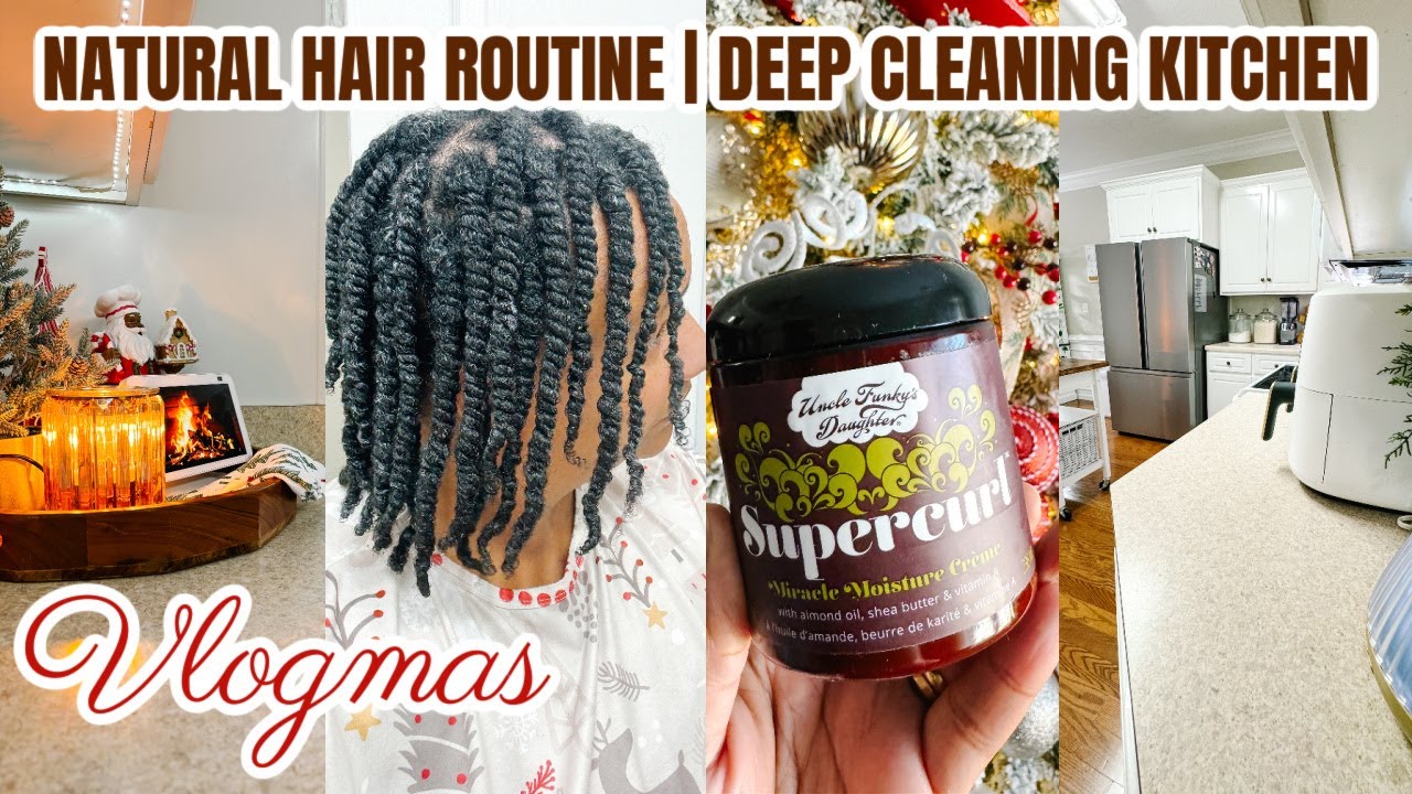 VLOG | GET IT ALL DONE | NATURAL HAIR ROUTINE | DEEP CLEANING THE KITCHEN | TRYING NEW PRODUCTS