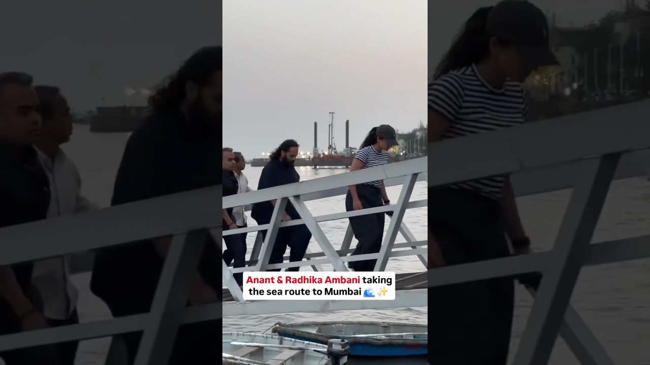 Anant Ambani & Radhika Merchant Take the Sea Route from Mandwa to Mumbai 🌊