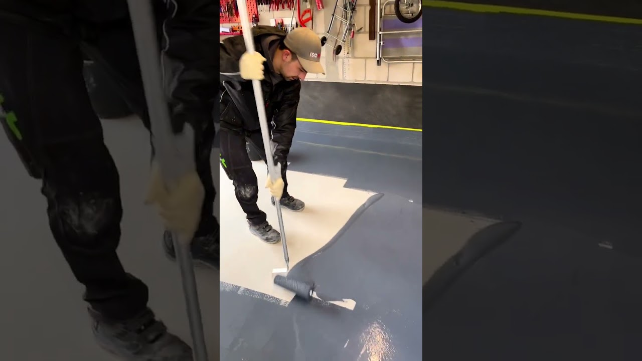 Neuer Garagenboden mit Flüssigkunststoff✨ ISOTEC-Garagensanierung⚒️ 