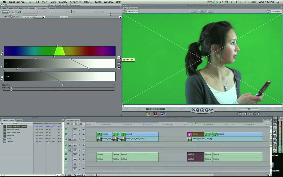 Final Cut Tutorial - Chroma Key Part 1