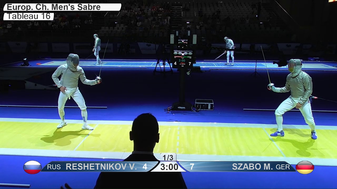 2019 743 T16 04 M S Individual Duesseldorf GER ZCH YELLOW SZABO GER vs RESHETNIKOV RUS