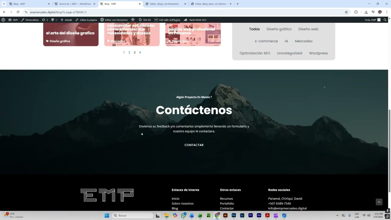 TUTORIAL PARA CREAR DISEÑO DE PUBLICACIONES PERSONALIZADAS Y FILTRO DESPLEGABLE DE CATEGORIAS