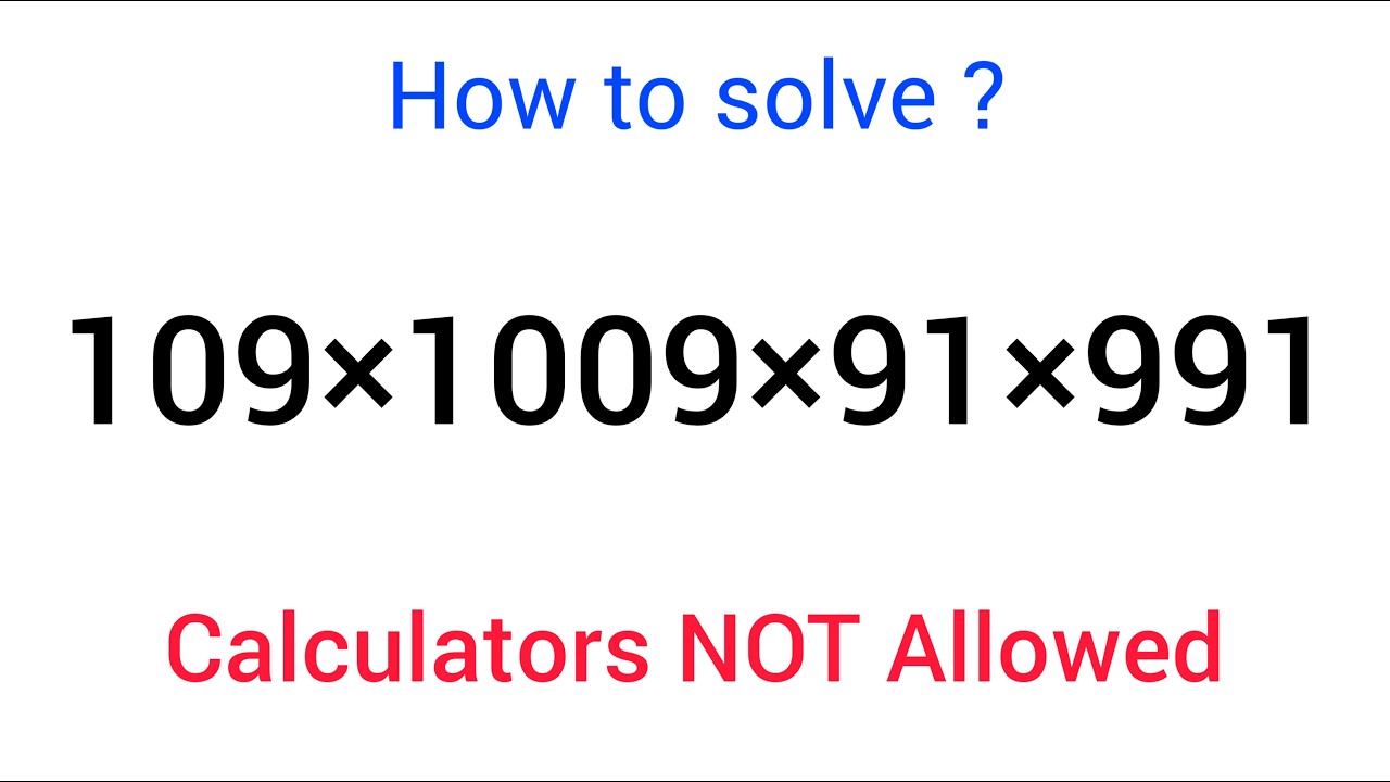 No Calculators Allowed | Maths Olympiad