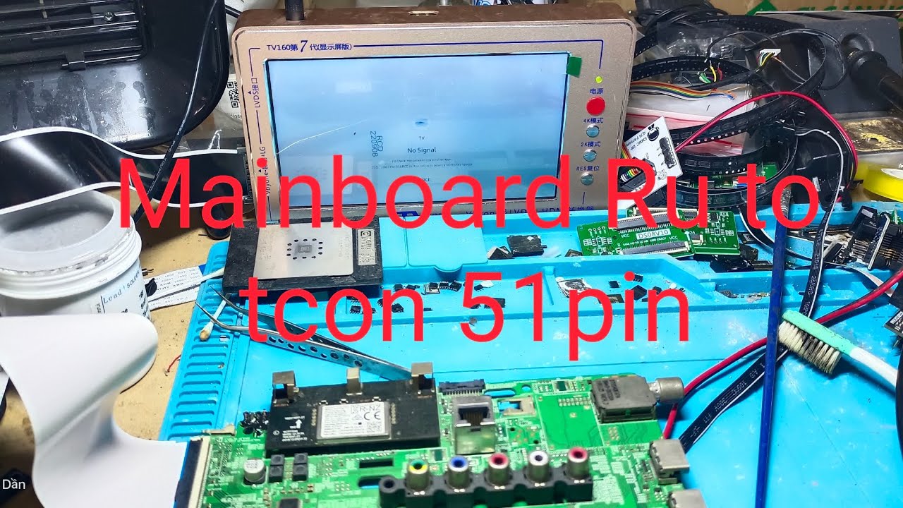 Mainboard Ru 96 pin to 51 pin tcon 60hz| Hướng dẫn chuyển bo Ru 96 pin về 51 pin lắp màn có tcon