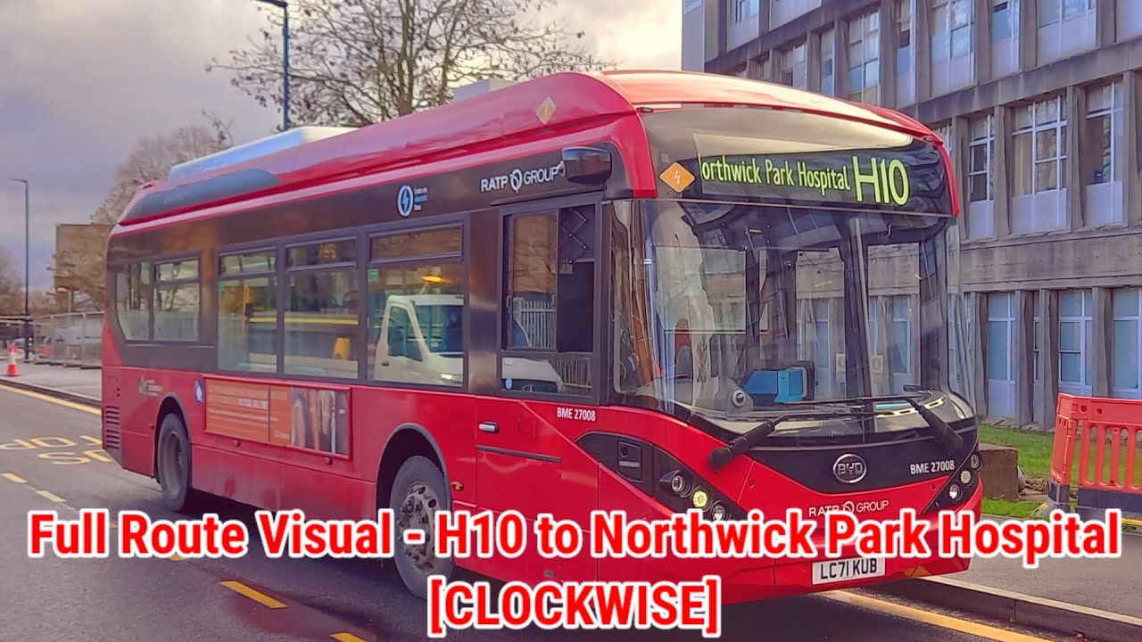Full Route Visual | London Bus Route H10 - Northwick Park Hospital {CLOCKWISE} | (BME27008e) LC71KUB