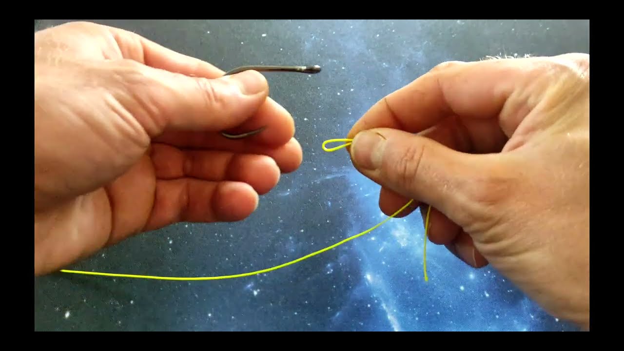 Die einfachste Art einen Angelhaken anzubinden (Schlaufenverbindung mit &Ouml;hrhaken)