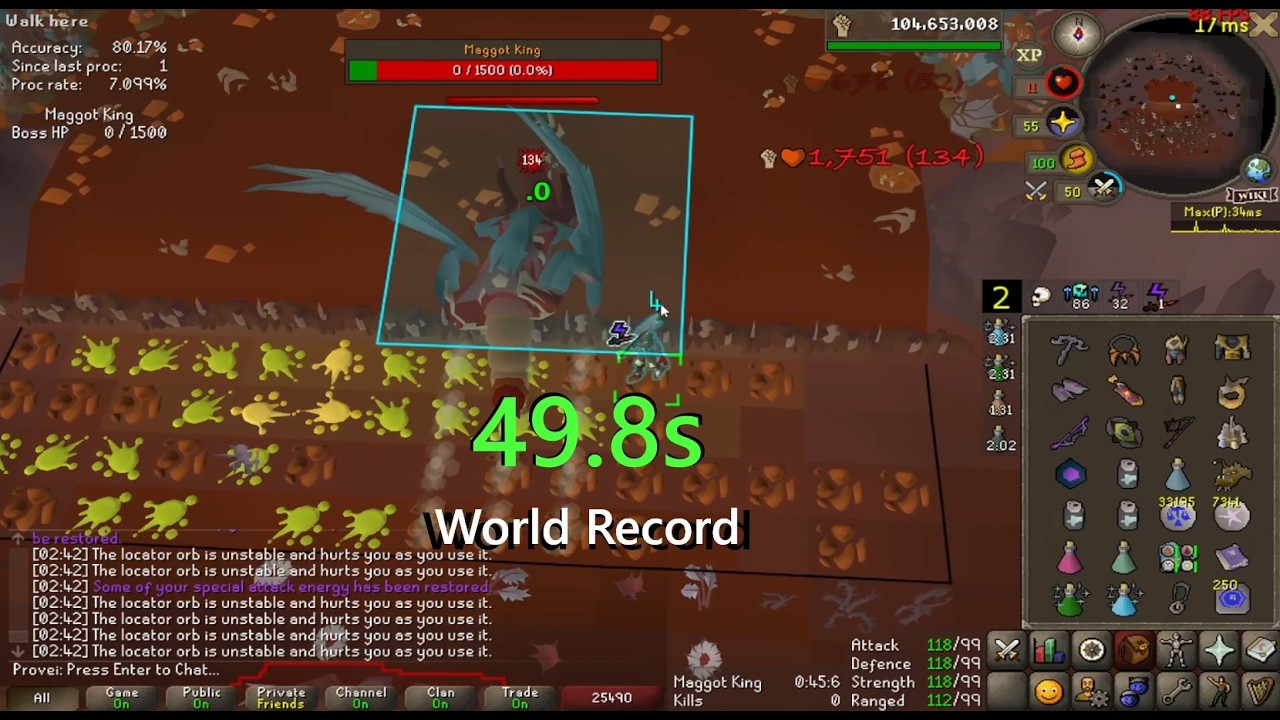Maggot King World Record - 49.80