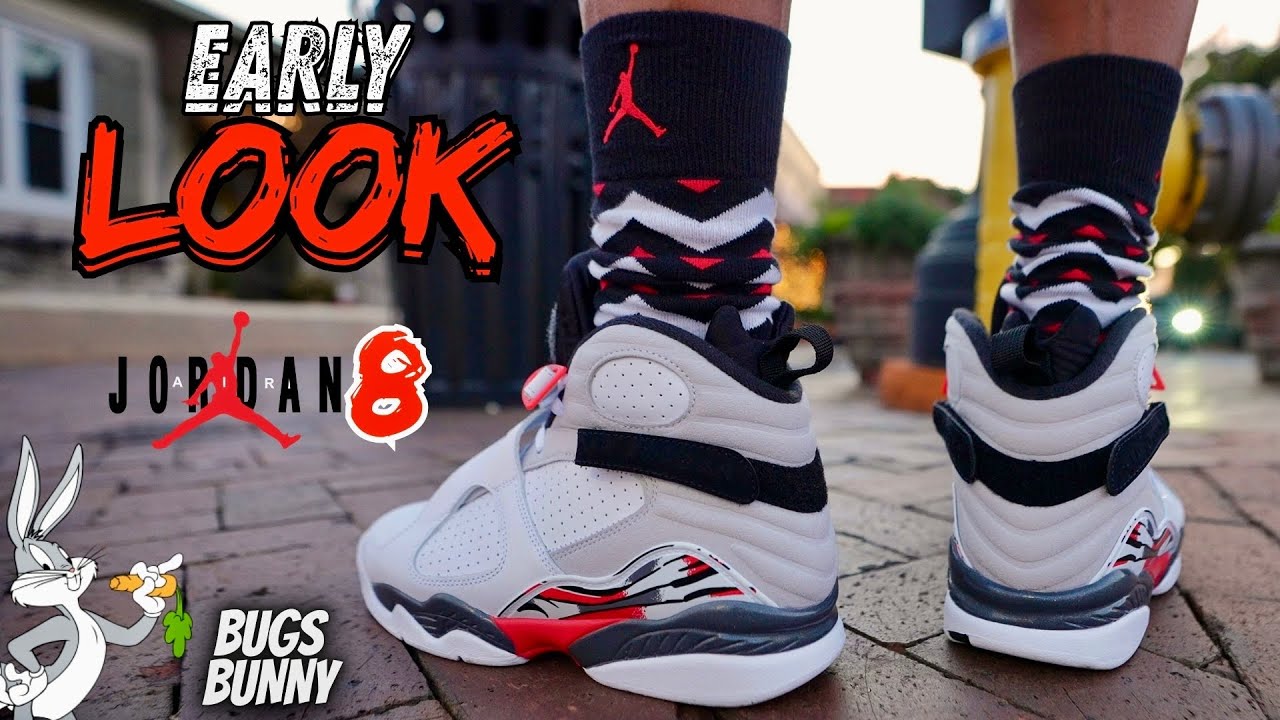 ПРЕДВАРИТЕЛЬНЫЙ ОБЗОР! ОФИЦИАЛЬНЫЙ ПРАЗДНИЧНЫЙ РЕЛИЗ КРОССОВОК JORDAN 8 BUGS BUNNY 2025 ГОДА. ВИД...