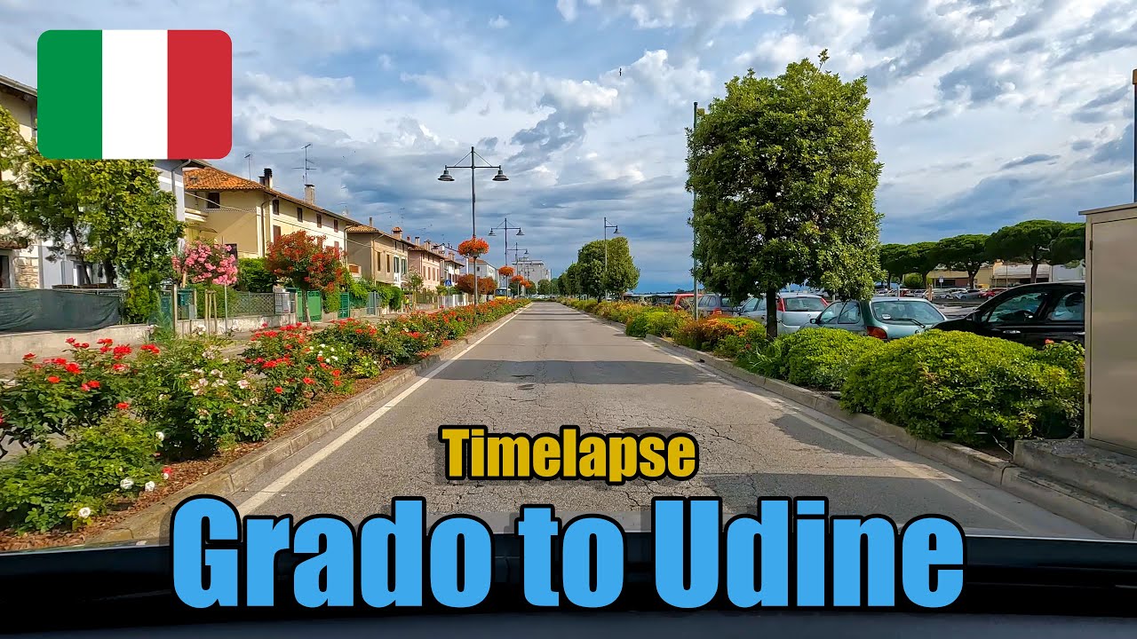 Driving from Grado 🇮🇹 to Udine 🇮🇹 | 4k Driving Timelapse