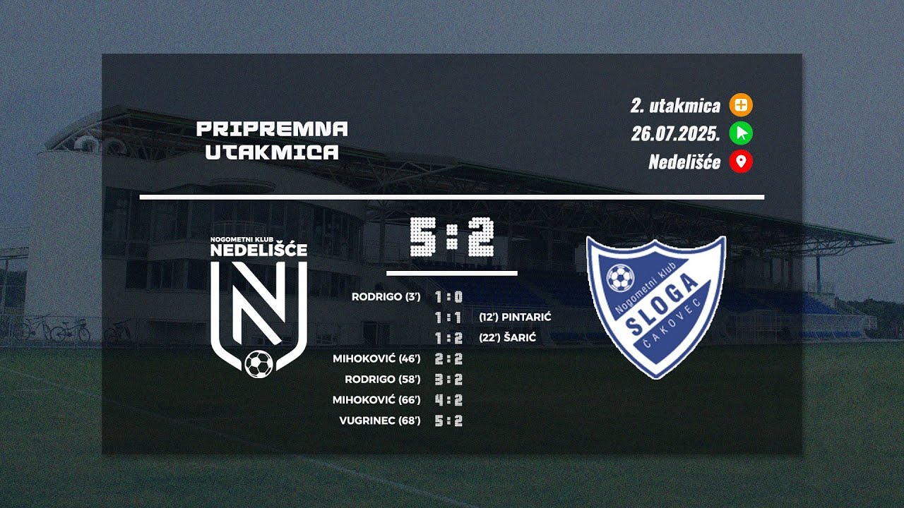 NK Nedelišće - NK Sloga Čakovec 5:2 (26.07.2025.)