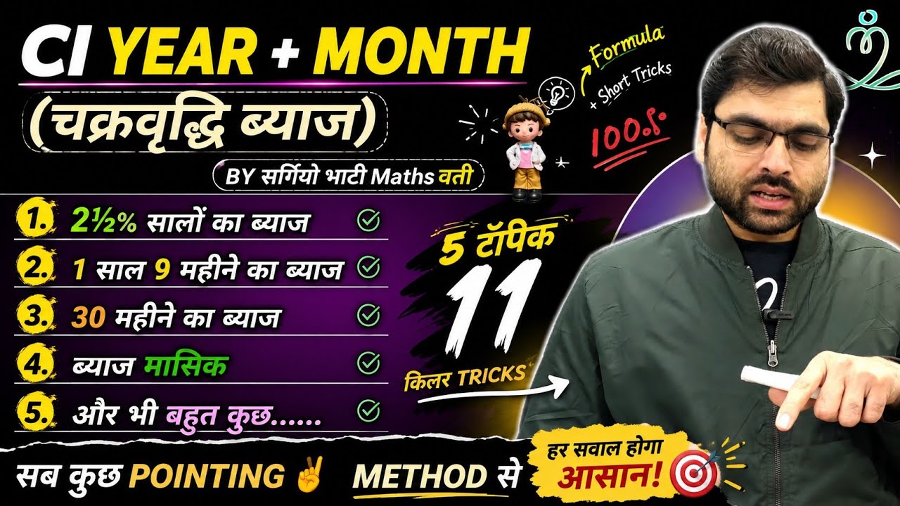 Complete चक्रवृद्धि ब्याज • YEAR + MONTH • BY सर्गियो भाटी SIR 