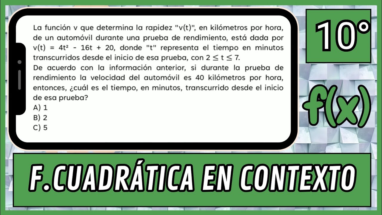 [787] #PNE Función CUADRÁTICA en Contexto |  Sustitución simple y vértice con CALCULADORA #décimo