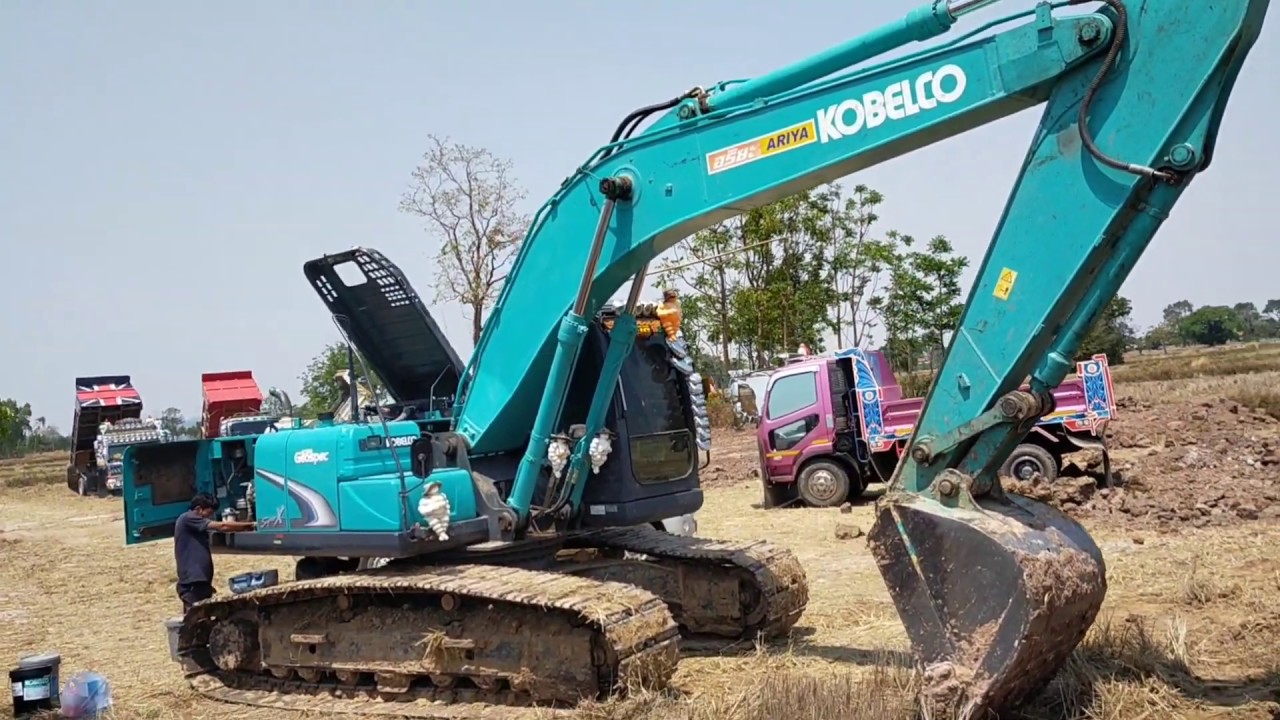 แมคโคร SK200 Super X จอดถ่ายน้ำมันเครื่อง เปลี่ยนกรอง dump truck & Excavator & tractor  Ep.6/14