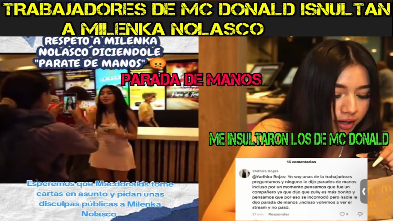 TRABAJADORES de MC DONALD insultan a MILENKA NOLASCO #milenka #teo #mattkeelan #sera #airita
