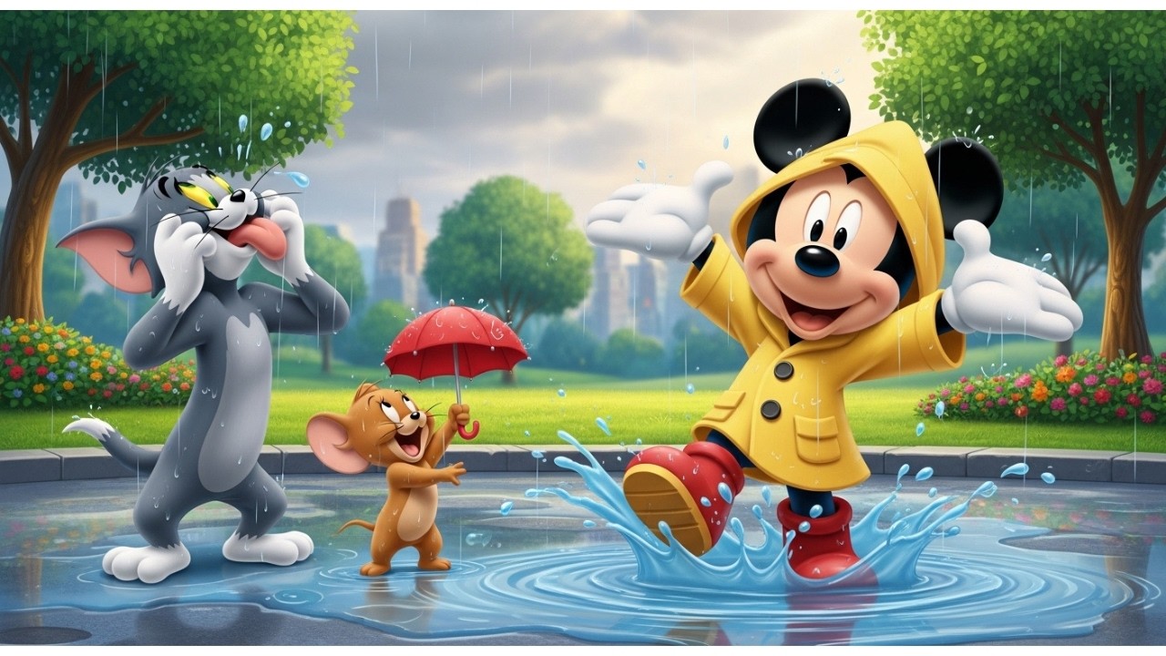 🌧️🏠 Mickey Mouse’s Rainy Day Indoor Fun with Tom & Jerry 🐭🐱🐭 | Dreamy Doodles ✨