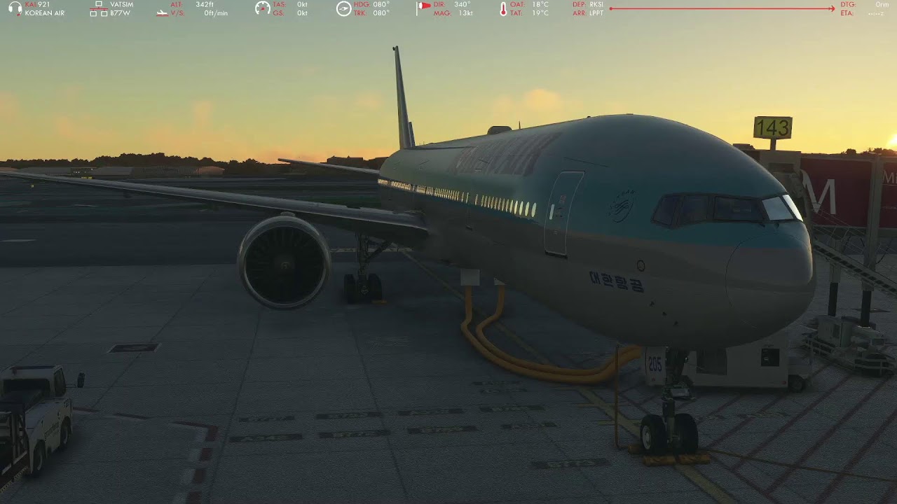 【MSFS】KAL921 / ICN➝LIS / RKSI➝LPPT / 仁川➝里斯本 / ARR
