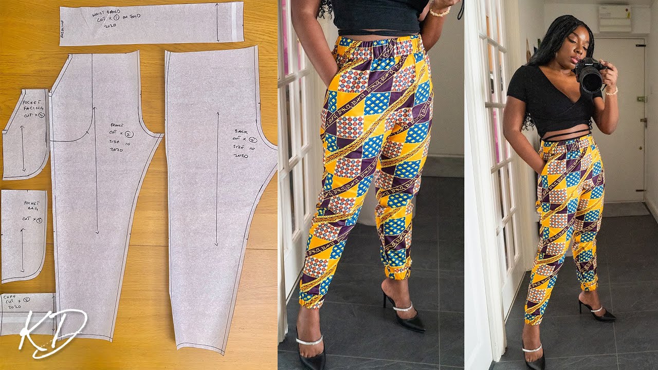 DIY Ankara Joggers with Side Pockets Sewing Tutorial