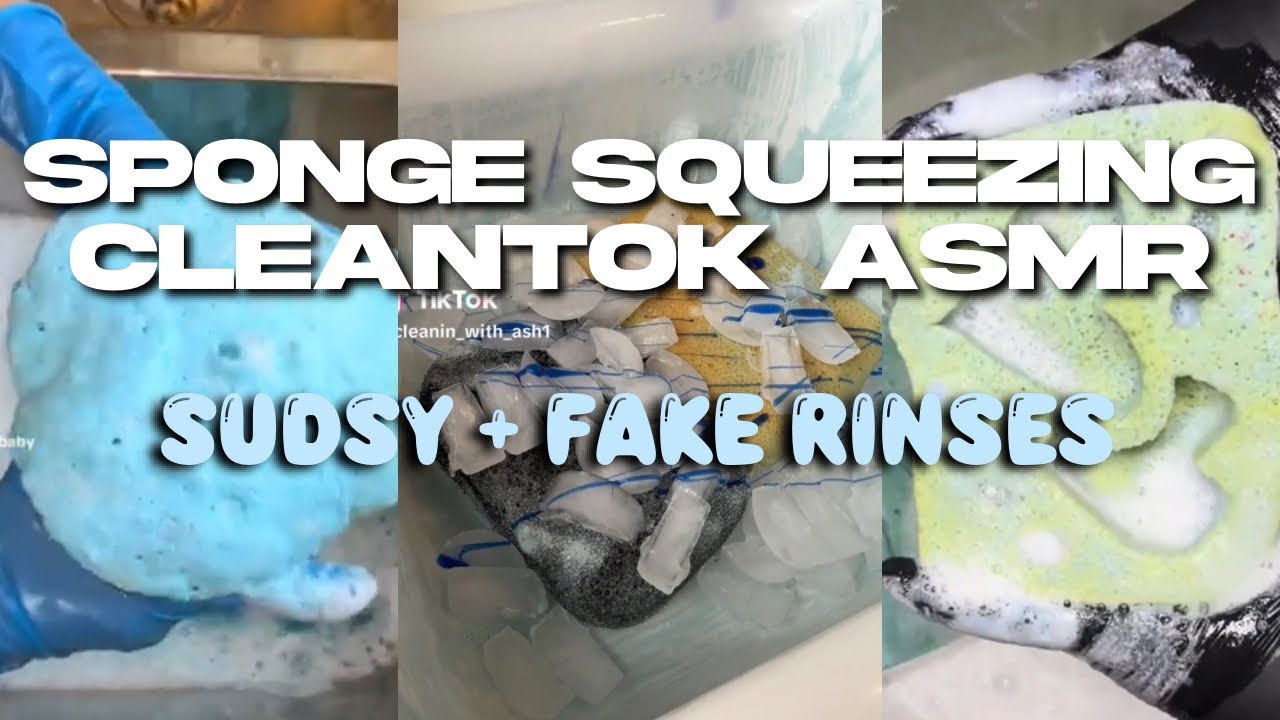 [31 MIN] RINSE SQUEEZES ONLY CLEANTOK ASMR COMPILATION | ODDLY SATISFYING SPONGE SQUEEZING ASMR 