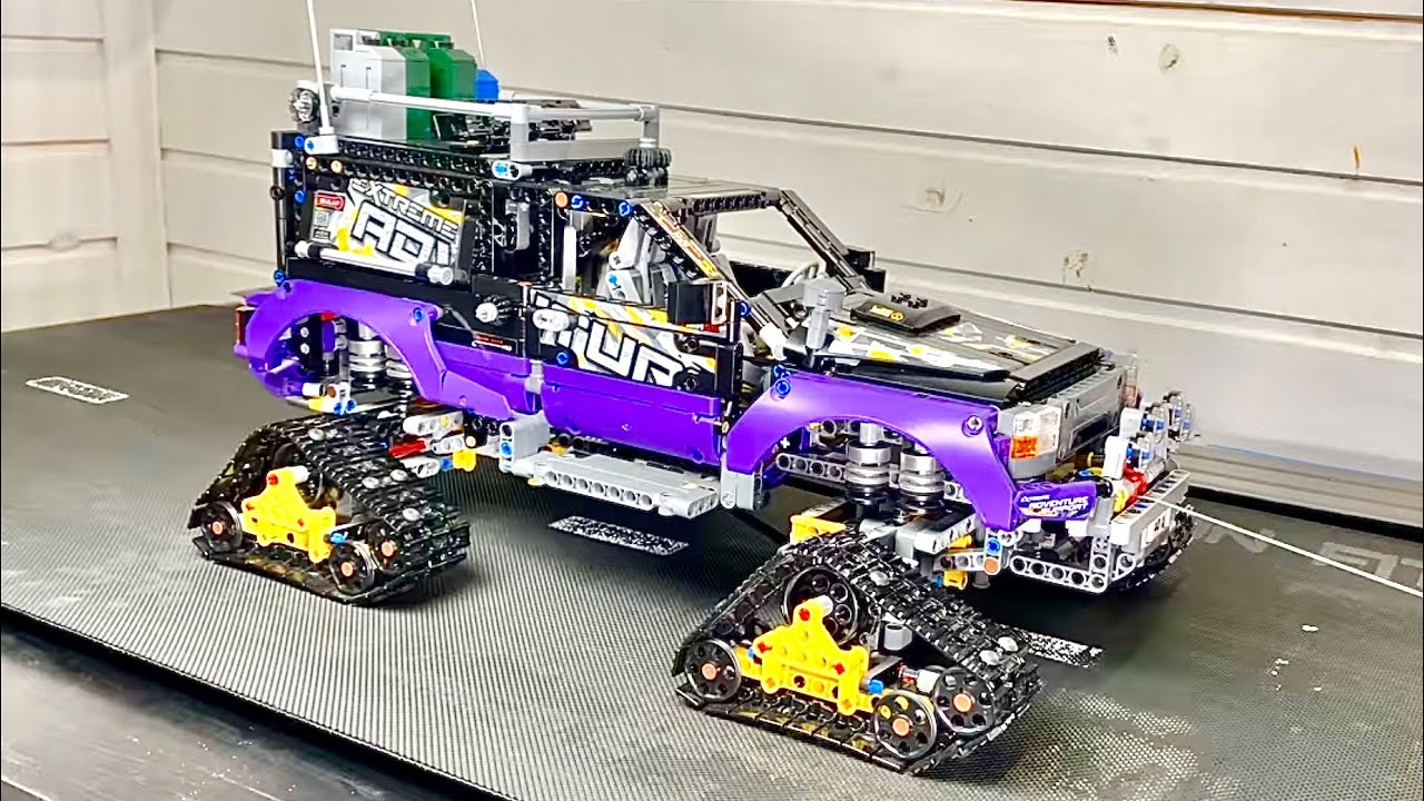 Adventure Car Extreme Drag Race In GYM. Lego Technic Speed Test