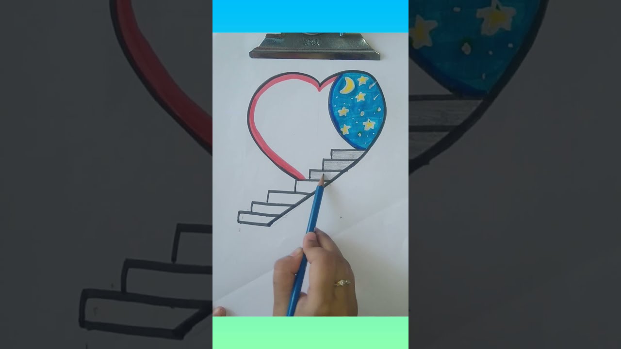 how to draw Illustrated heart&hearts;#Draw#sketch#satisfyingarts#creative#art#illustrated/ART CREATIVE🎨