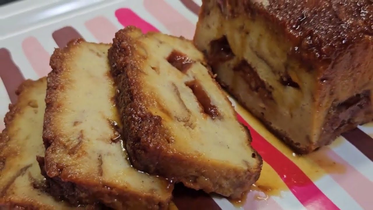 BUDIN DE PAN RELLENO CON PASTA DE GUAYABA