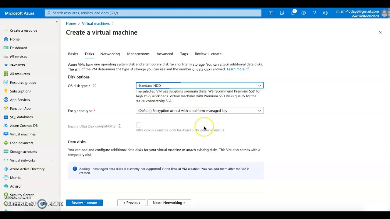 15_Microsoft Azure VirtualMachines UnmanagedDisk