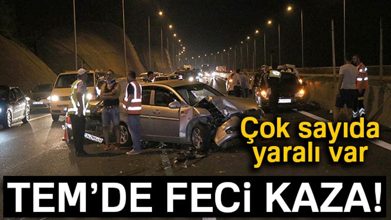 TEM Otoyolu'nda Zincirleme Trafik Kazası: 8 Yaralı