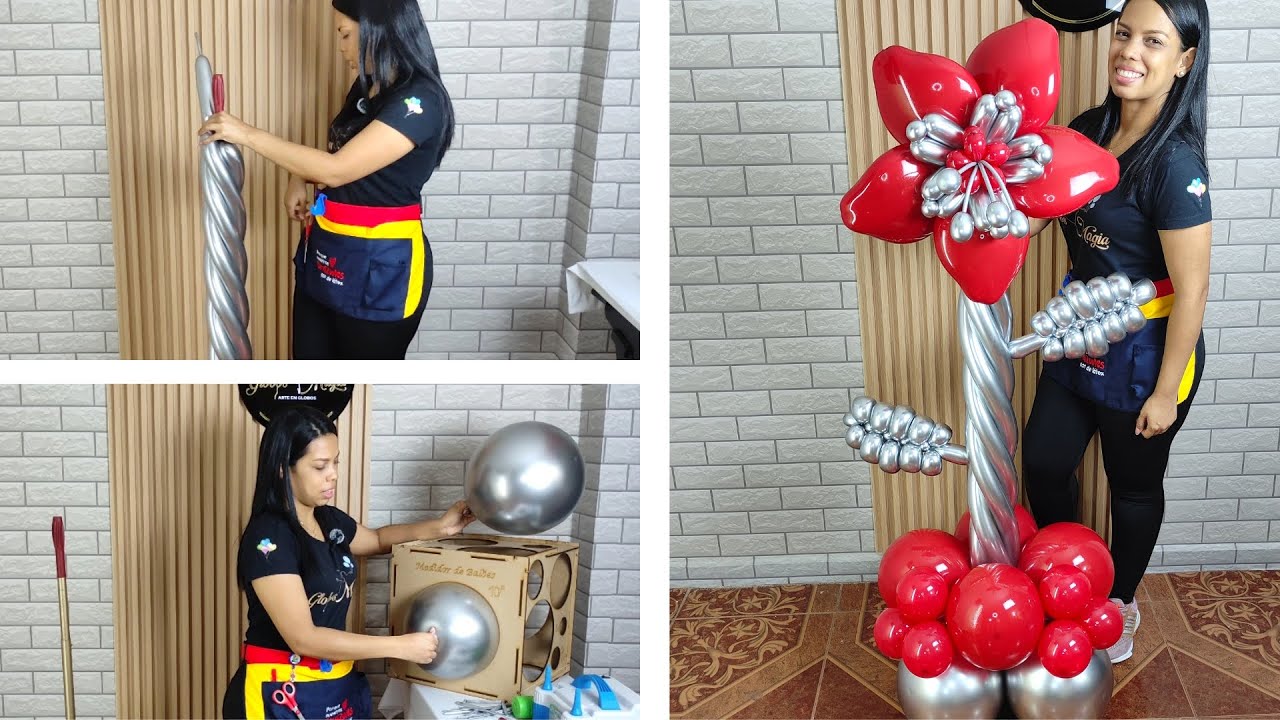 Cómo hacer Columnas de Globos - decoración con globos - column balloon