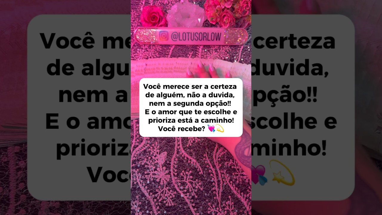❤️&zwj;🩹Voc&ecirc; merece ser a CERTEZA de algu&eacute;m, n&atilde;o a d&uacute;vida&hellip; #tarotonline #tarotamor #novoamor