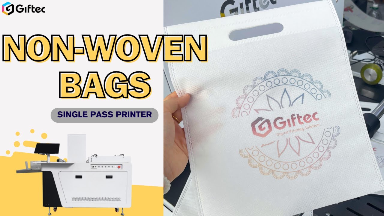 Non-woven Bag Color Printing, Single Pass Printing Machine, Digital CMYK Inkjet Printer#nonwovenbag