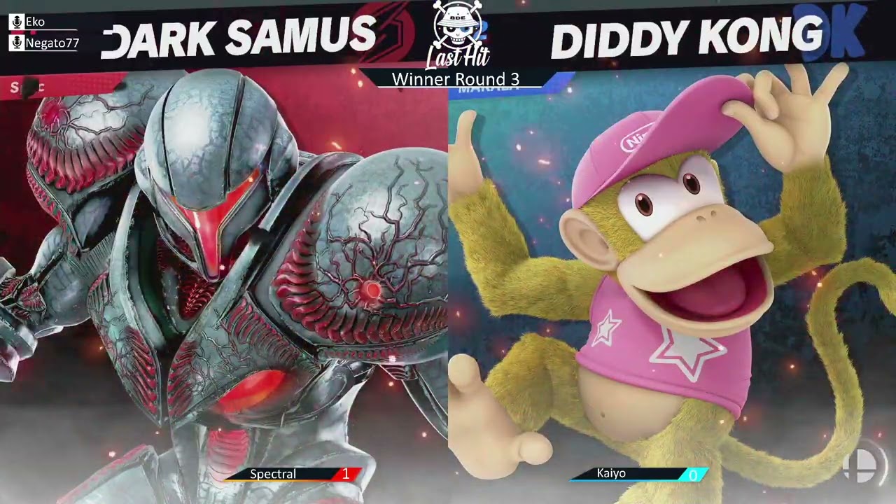 BDE LAST HIT #16 - WINNERS ROUND 3 - Spectral (Dark Samus) vs. Kaiyo (Diddy Kong, Steve)