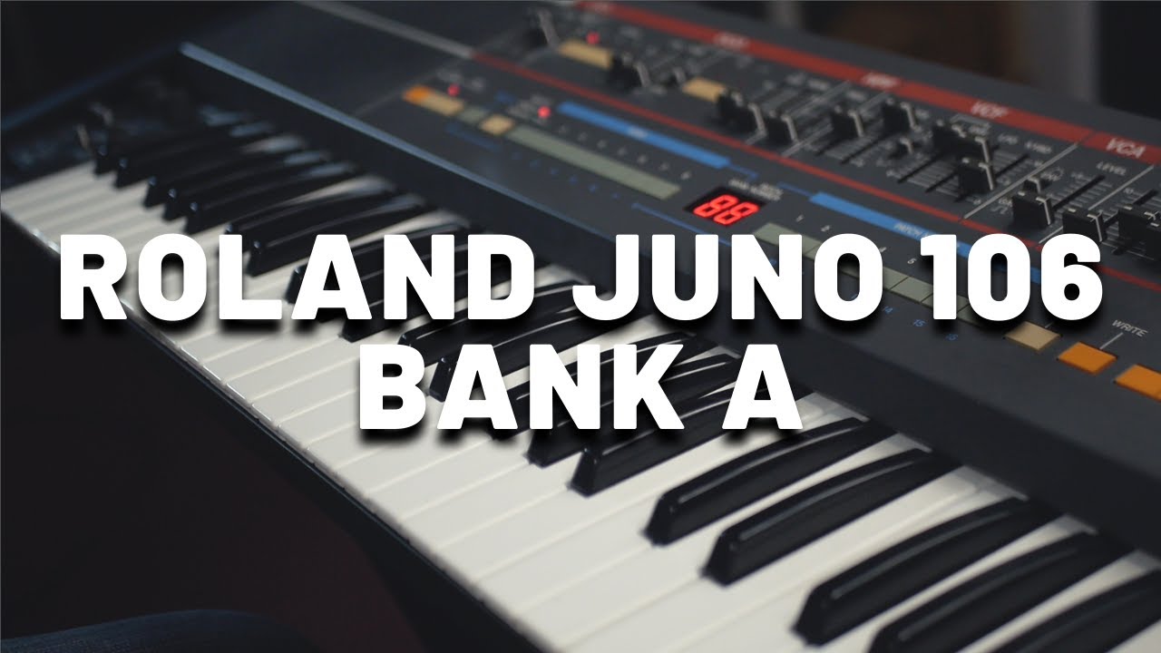 Roland Juno-106 Factory Presets (BANK A) | Classic Synth Sounds Demo