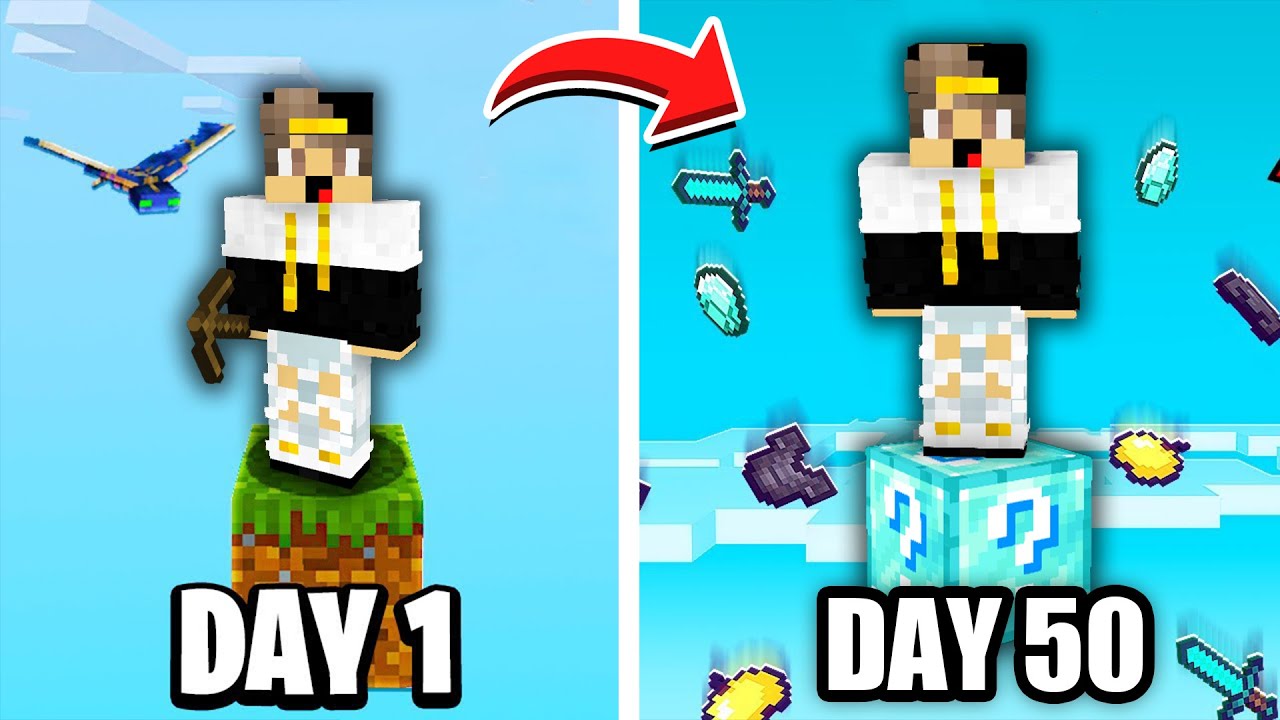 ماين كرافت ولكن بلوكة واحدة و بلوكة حظ واحدة ( وان بلوك و وان لكي بلوك ) 😲😲